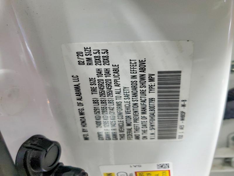 Aukcja sprzedaży 2020 Honda Passport, vin: 5FNYF8H04LB007799, numer aukcji: 56076756