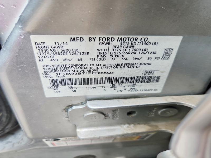 2015 Ford F350 მანქანა იყიდება აუქციონზე, vin: 1FT8W3BT1FEB99923, აუქციონის ნომერი: 58066196