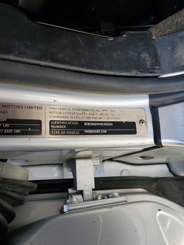 58624436 :رقم المزاد ، SCBCR63W44C022354 vin ، 2004 Bentley Continental مزاد بيع