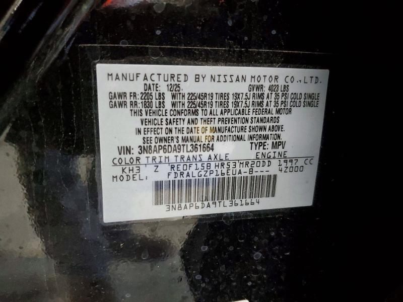 2026 Nissan Kicks მანქანა იყიდება აუქციონზე, vin: 3N8AP6DA9TL361664, აუქციონის ნომერი: 56709516