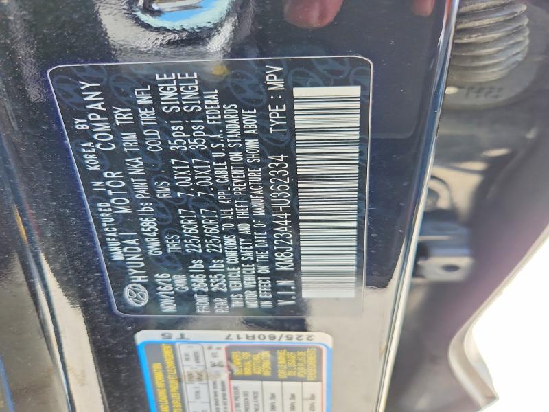 Продаж на аукціоні авто 2017 Hyundai Tucson, vin: KM8J23A44HU362334, номер лоту: 59194056