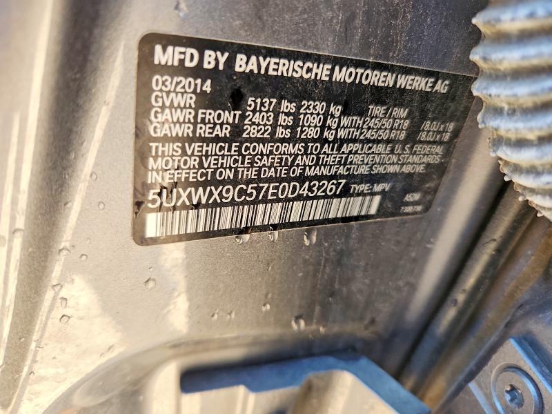 Продажа на аукционе авто 2014 Bmw X3, vin: 5UXWX9C57E0D43267, номер лота: 57030116