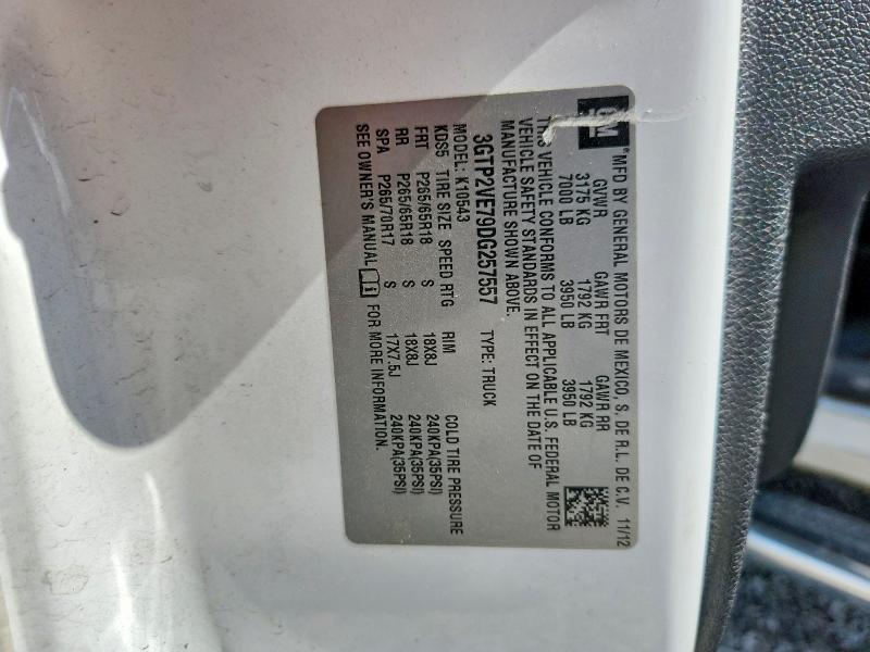 Продажа на аукционе авто 2013 Gmc Sierra, vin: 3GTP2VE79DG257557, номер лота: 57828476
