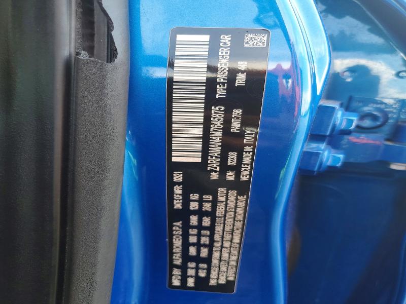 56542416 :رقم المزاد ، ZARFAMAN4M7645875 vin ، 2021 Alfa Romeo Giulia مزاد بيع