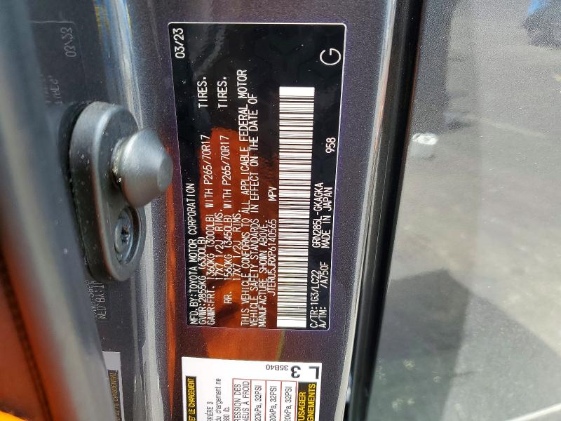 Продаж на аукціоні авто 2023 Toyota 4runner, vin: JTERU5JRXP6140565, номер лоту: 56311286