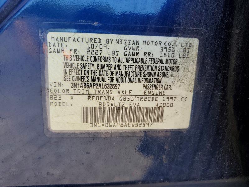 Aukcja sprzedaży 2010 Nissan Sentra, vin: 3N1AB6AP2AL632597, numer aukcji: 57057536