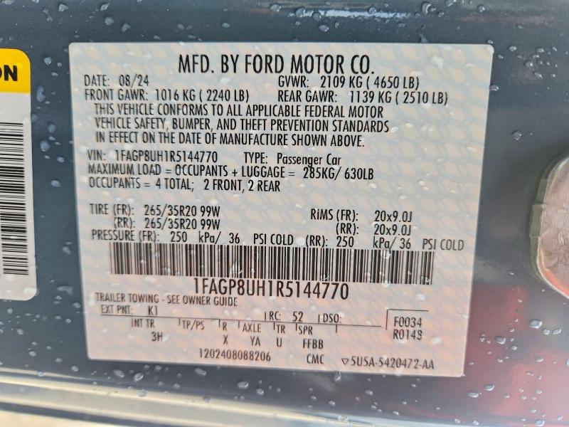 Продаж на аукціоні авто 2024 Ford Mustang, vin: 1FAGP8UH1R5144770, номер лоту: 56304016