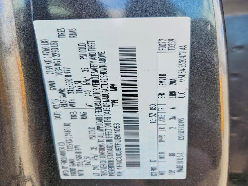 Aukcja sprzedaży 2015 Ford Escape, vin: 1FMCU0J97FUB61053, numer aukcji: 58322416