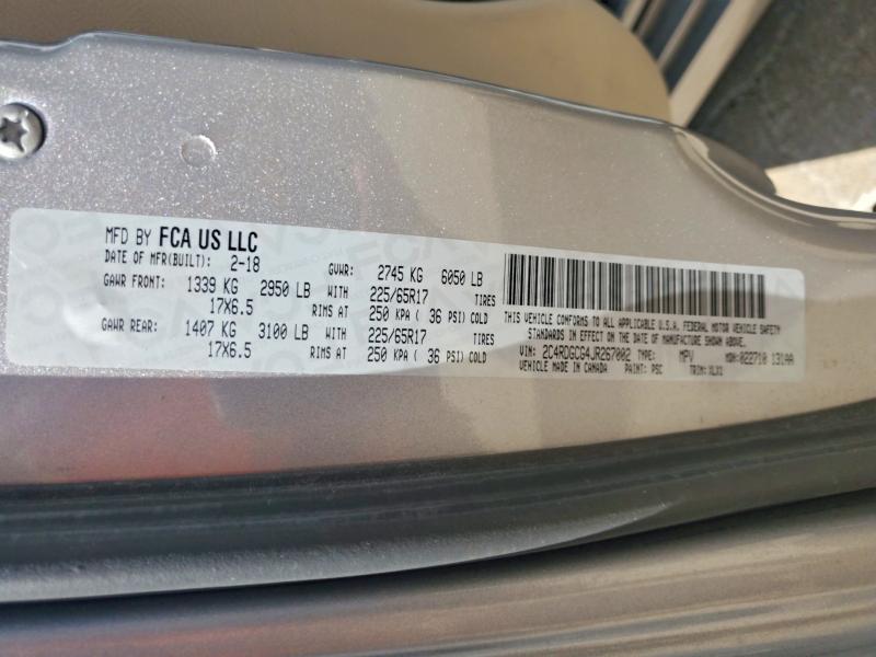 Aukcja sprzedaży 2018 Dodge Grand Caravan, vin: 2C4RDGCG4JR267002, numer aukcji: 58015626