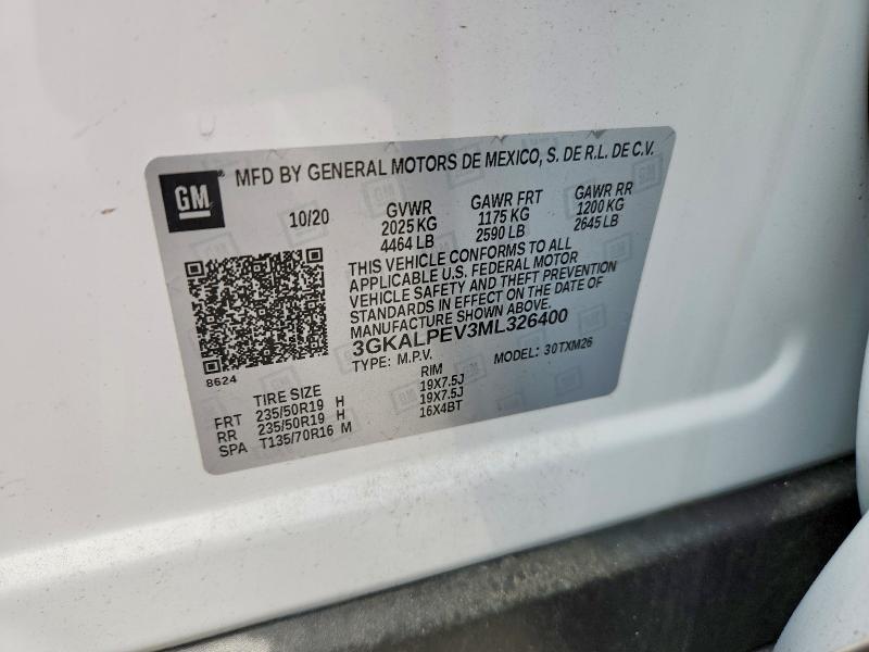 57551996 :رقم المزاد ، 3GKALPEV3ML326400 vin ، 2021 Gmc Terrain مزاد بيع