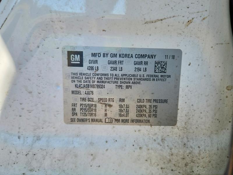 Aukcja sprzedaży 2019 Buick Encore, vin: KL4CJASB1KB789324, numer aukcji: 58093156