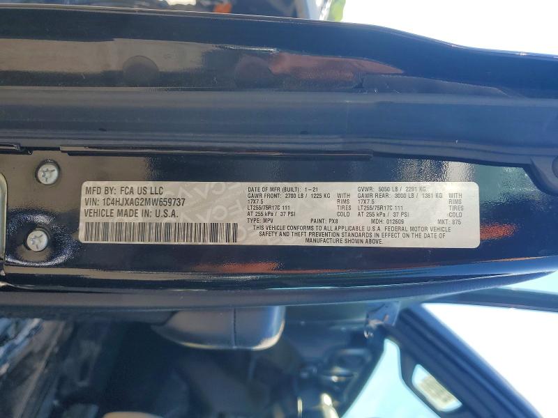Продажа на аукционе авто 2021 Jeep Wrangler, vin: 1C4HJXAG2MW659737, номер лота: 56029466