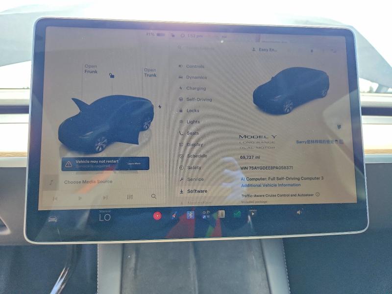 57968896 :رقم المزاد ، 7SAYGDEE8PA056371 vin ، 2023 Tesla Model Y مزاد بيع