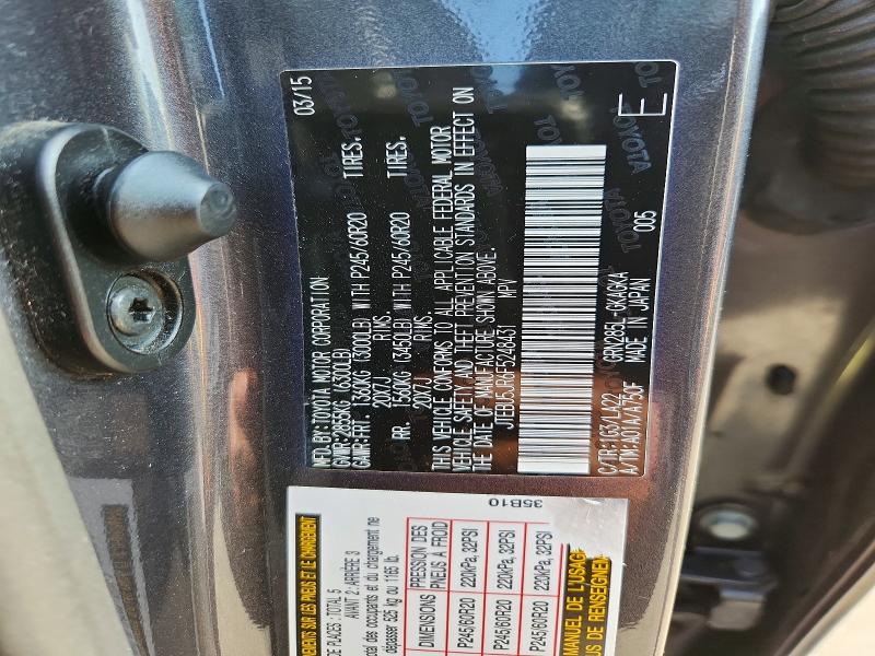 Auction sale of the 2015 Toyota 4runner, vin: JTEBU5JR6F5248431, lot number: 58632916