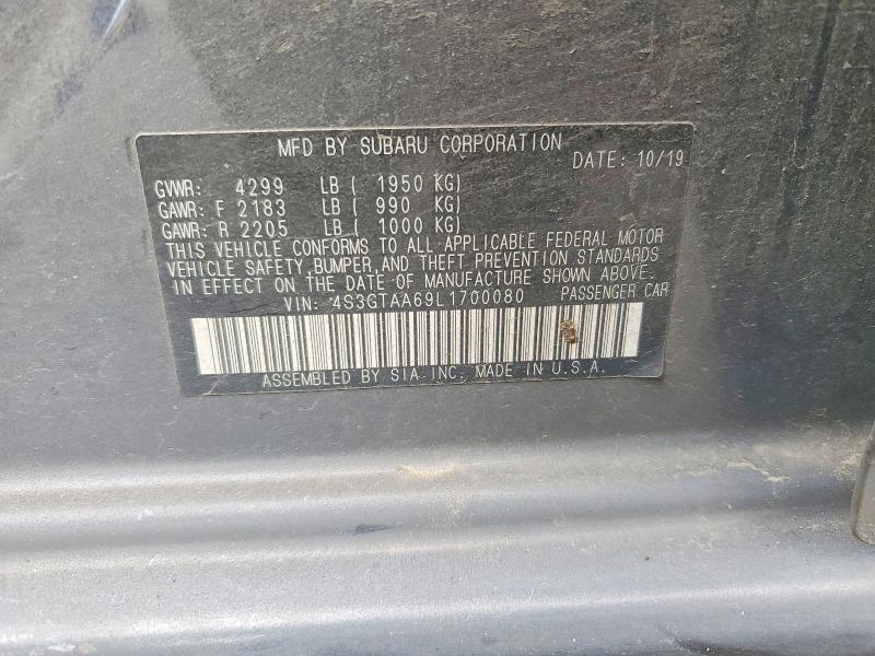 Aukcja sprzedaży 2020 Subaru Impreza, vin: 4S3GTAA69L1700080, numer aukcji: 59107476