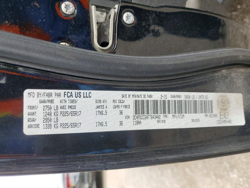 Продажа на аукционе авто 2015 Dodge Journey, vin: 3C4PDCCGXFT643402, номер лота: 58828366