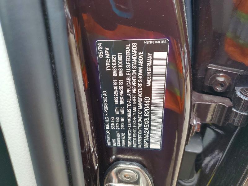 2024 Porsche Macan მანქანა იყიდება აუქციონზე, vin: WP1AA2A5XRLB20440, აუქციონის ნომერი: 58463436