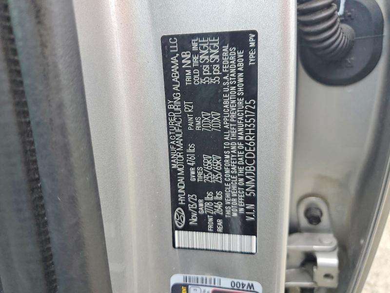 Продаж на аукціоні авто 2024 Hyundai Tucson, vin: 5NMJBCDE6RH351725, номер лоту: 56097386
