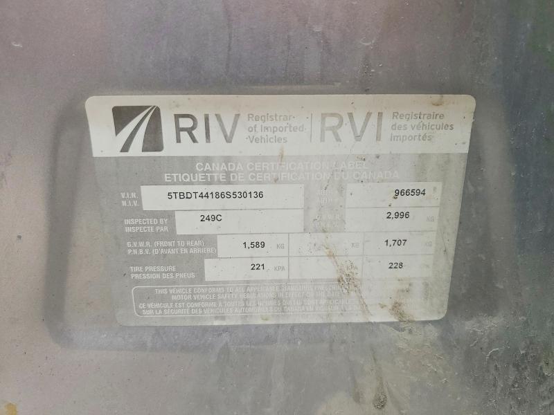 Aukcja sprzedaży 2006 Toyota Tundra, vin: 5TBDT44186S530136, numer aukcji: 56610396