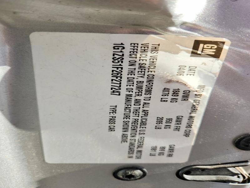Продаж на аукціоні авто 2006 Chevrolet Malibu, vin: 1G1ZS51F26F277247, номер лоту: 54754516