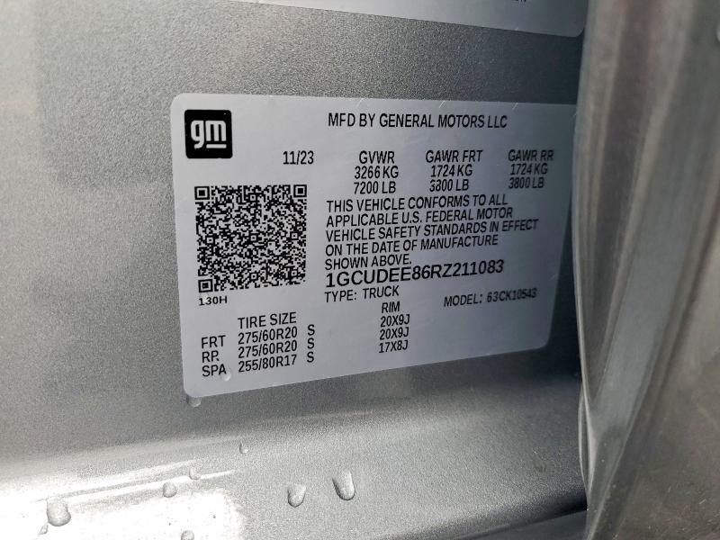 58208576 :رقم المزاد ، 1GCUDEE86RZ211083 vin ، 2024 Chevrolet Silverado مزاد بيع