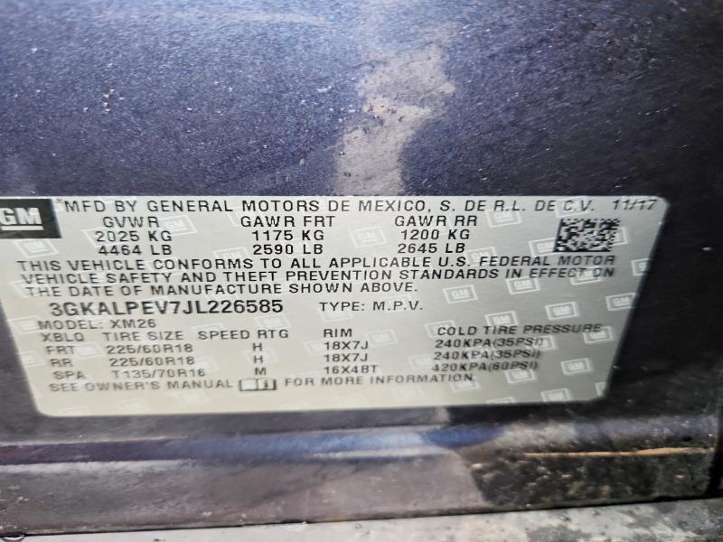 Продажа на аукционе авто 2018 Gmc Terrain, vin: 3GKALPEV7JL226585, номер лота: 57182316