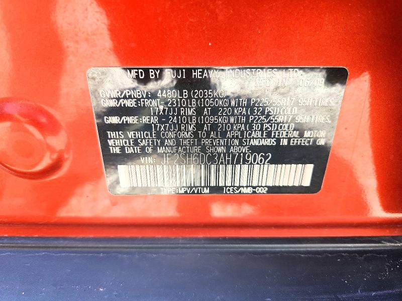 Продаж на аукціоні авто 2010 Subaru Forester, vin: JF2SH6DC3AH719062, номер лоту: 57589006