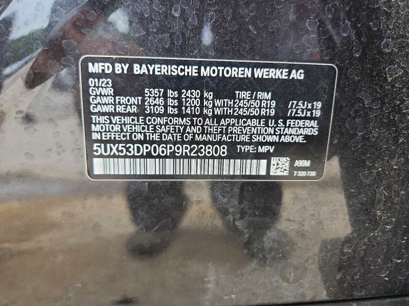 Aukcja sprzedaży 2023 Bmw X3, vin: 5UX53DP06P9R23808, numer aukcji: 57366076