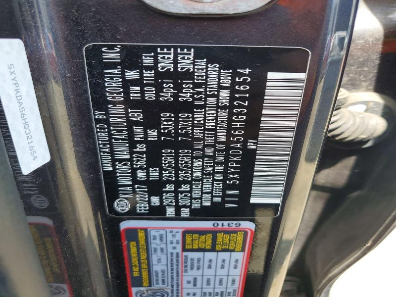 Aukcja sprzedaży 2017 Kia Sorento, vin: 5XYPKDA56HG321654, numer aukcji: 85453925