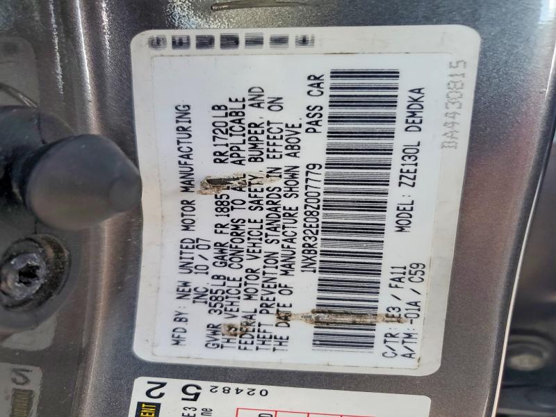 Продажа на аукционе авто 2008 Toyota Corolla, vin: 1NXBR32E08Z007779, номер лота: 56822226