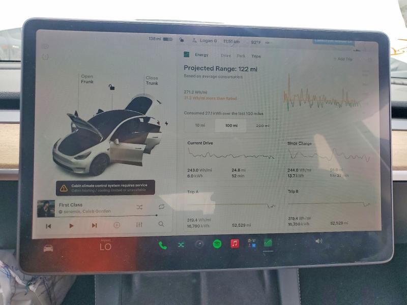 Продажа на аукционе авто 2021 Tesla Model Y, vin: 5YJYGDEE8MF200707, номер лота: 57427036