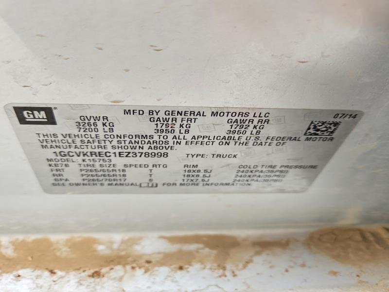 56057286 :رقم المزاد ، 1GCVKREC1EZ378998 vin ، 2014 Chevrolet Silverado مزاد بيع