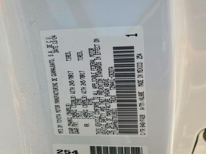 2025 Toyota Tacoma მანქანა იყიდება აუქციონზე, vin: 3TYJDAHN6ST018831, აუქციონის ნომერი: 57844926