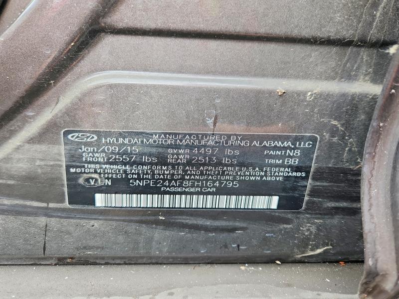 2015 Hyundai Sonata მანქანა იყიდება აუქციონზე, vin: 5NPE24AF8FH164795, აუქციონის ნომერი: 56518816