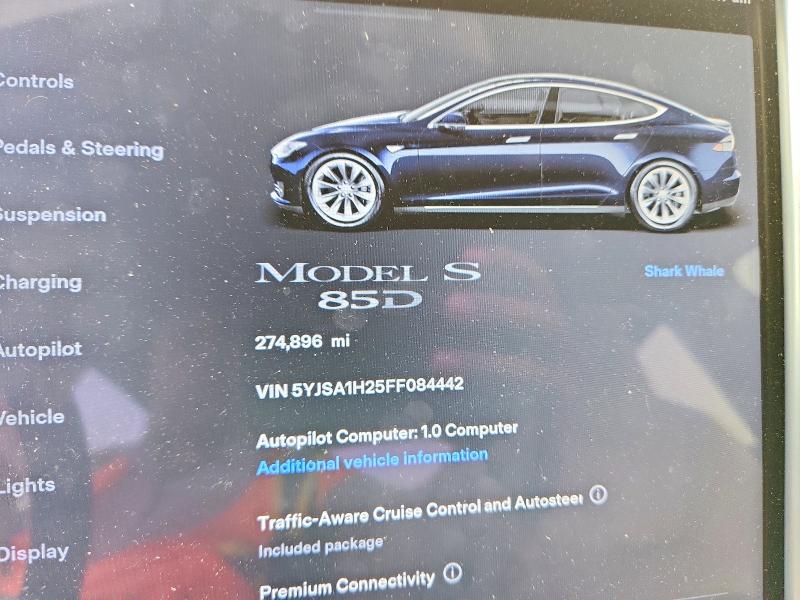 Продаж на аукціоні авто 2015 Tesla Model S, vin: 5YJSA1H25FF084442, номер лоту: 53378476