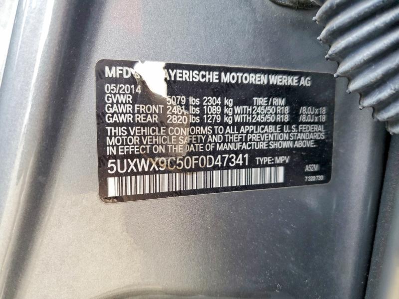 Aukcja sprzedaży 2015 Bmw X3, vin: 5UXWX9C50F0D47341, numer aukcji: 54279326