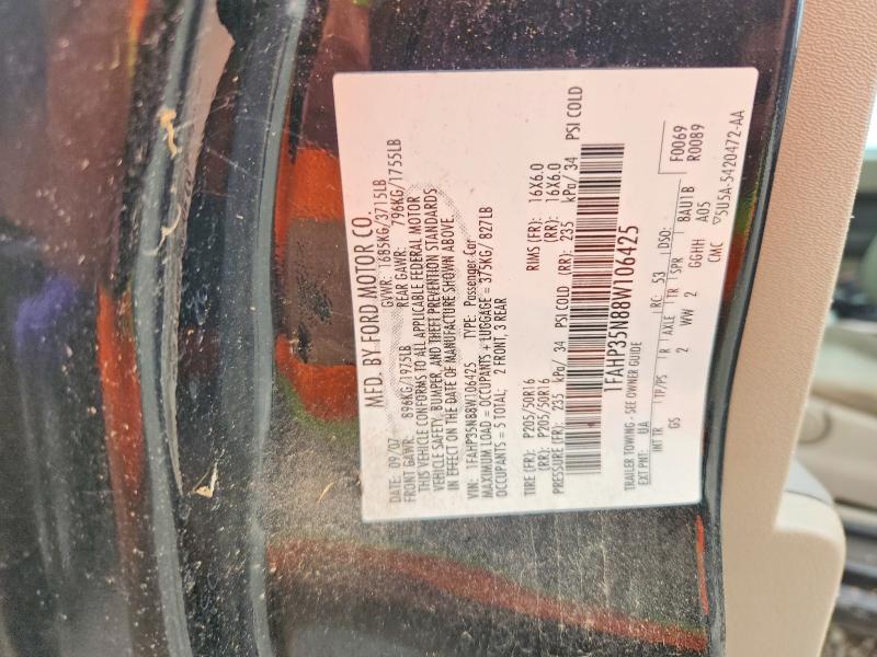 2008 Ford Focus მანქანა იყიდება აუქციონზე, vin: 1FAHP35N88W106425, აუქციონის ნომერი: 52473936