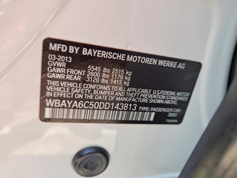2013 Bmw 740 მანქანა იყიდება აუქციონზე, vin: WBAYA6C50DD143813, აუქციონის ნომერი: 58877556
