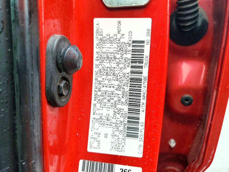 58539466 :رقم المزاد ، 3TMJU62N99M077691 vin ، 2009 Toyota Tacoma مزاد بيع