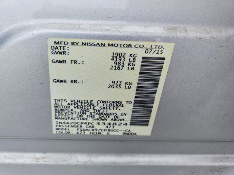 Aukcja sprzedaży 2015 Nissan Leaf, vin: 1N4AZ0CP4FC334824, numer aukcji: 59183266