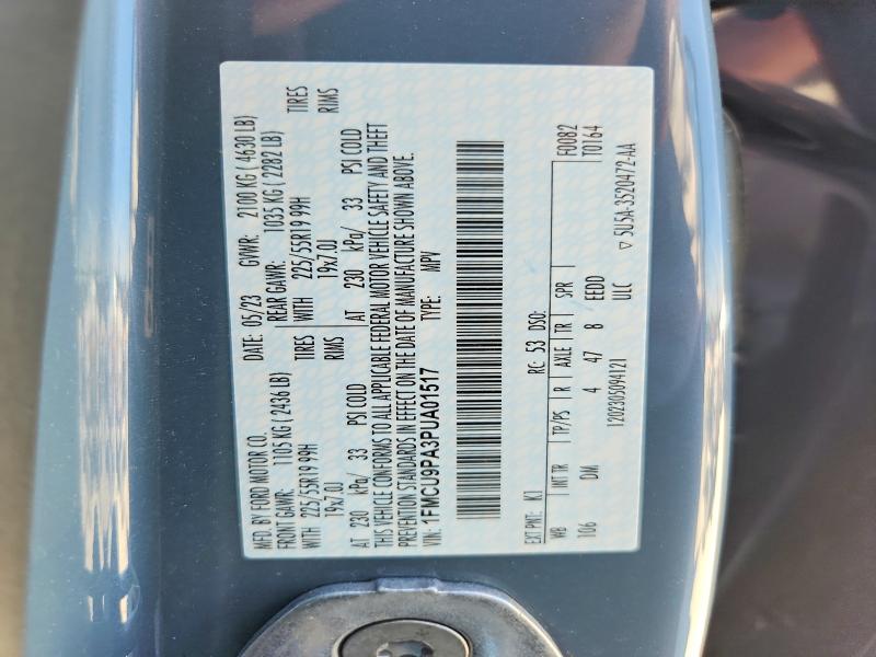 Продаж на аукціоні авто 2023 Ford Escape, vin: 1FMCU9PA3PUA01517, номер лоту: 54282336