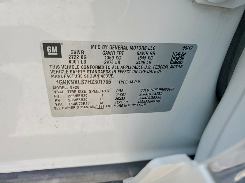 Продажа на аукционе авто 2017 Gmc Acadia, vin: 1GKKNXLS7HZ301795, номер лота: 56132236