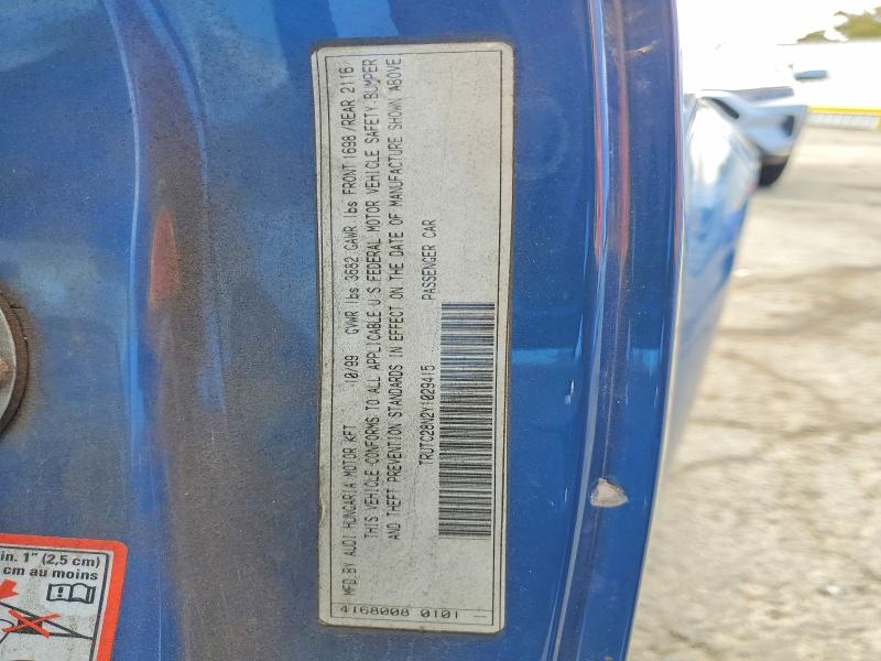 Продаж на аукціоні авто 2000 Audi Tt, vin: TRUTC28N2Y1029415, номер лоту: 58238416