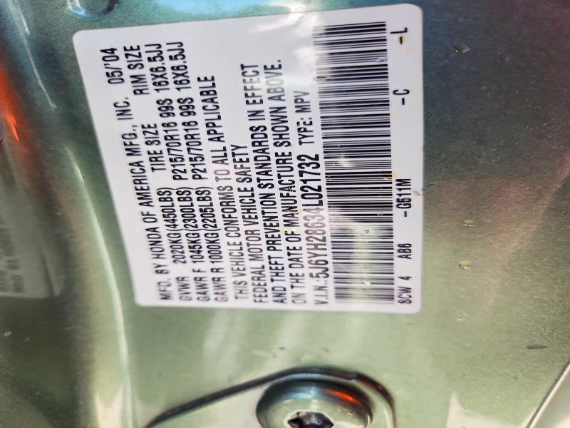 Aukcja sprzedaży 2004 Honda Element, vin: 5J6YH28634L021732, numer aukcji: 57783786