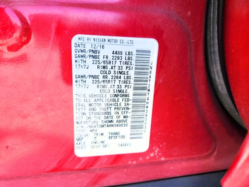 Продажа на аукционе авто 2017 Nissan Rogue, vin: JN8AT2MT4HW390030, номер лота: 55473956