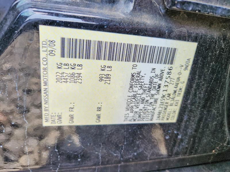56975246 :رقم المزاد ، 1N4BL21E59C137586 vin ، 2009 Nissan Altima مزاد بيع