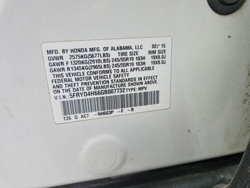 Продаж на аукціоні авто 2016 Acura Mdx, vin: 5FRYD4H66GB007732, номер лоту: 54408586