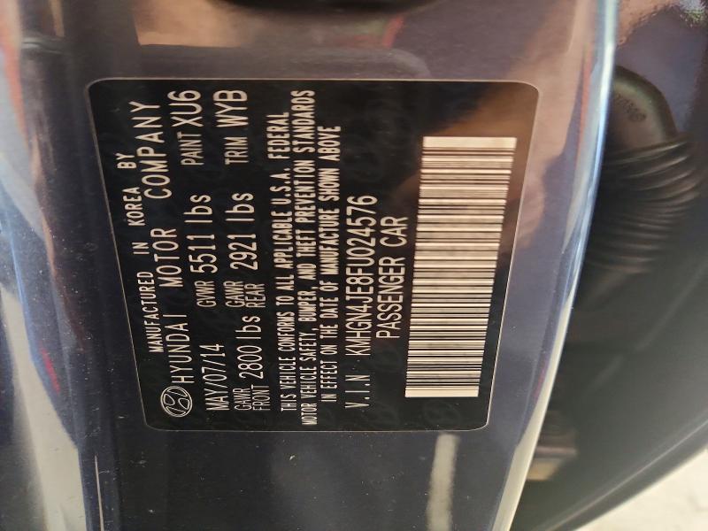 Продаж на аукціоні авто 2015 Hyundai Genesis, vin: KMHGN4JE8FU024576, номер лоту: 58553516
