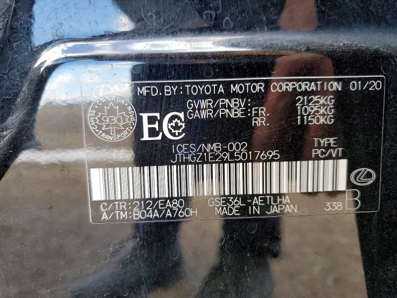 Aukcja sprzedaży 2020 Lexus Is, vin: JTHGZ1E29L5017695, numer aukcji: 56753616