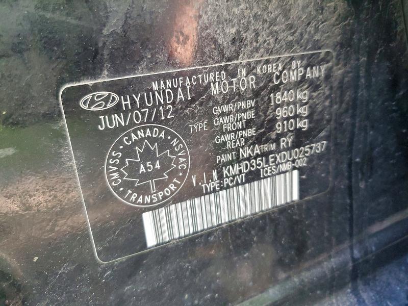 Aukcja sprzedaży 2013 Hyundai Elantra Gt, vin: KMHD35LEXDU025737, numer aukcji: 54956076